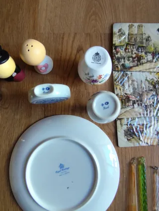 Lote Vintage Porcelana Inglesa Arte Cristales