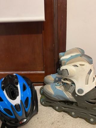Patines en línea talla 34-37 + accesorios