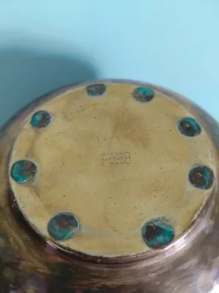 Portaoggetti vintage ottone battuto