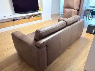 Sofá Natuzzi Piel Marrón