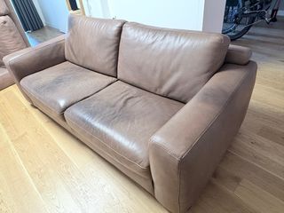 Sofá Natuzzi Piel Marrón