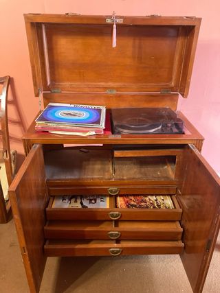 Mobile per dischi in vinile anni '50