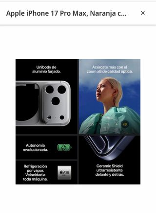 iPhone 17 Pro Naranja