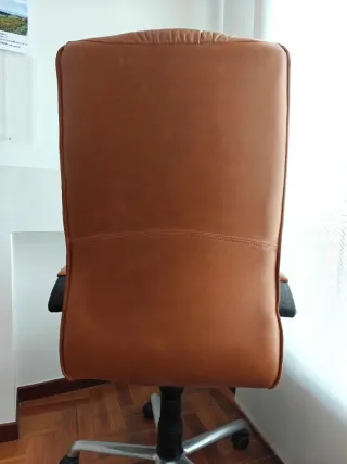 Sillón ergonómico de despacho de piel