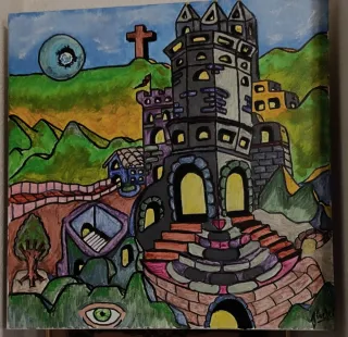 Pintura acrílica lienzo 50x50