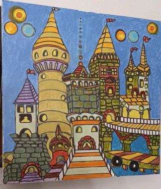 Pintura acrílica lienzo 50x50