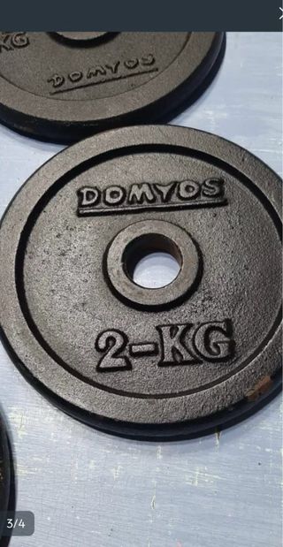 Mancuernas y discos Domyos