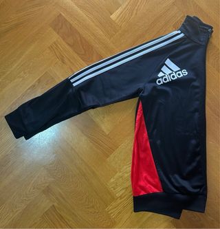 Sudadera Deportiva Adidas Negra y Roja
