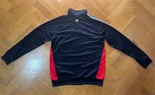 Sudadera Deportiva Adidas Negra y Roja