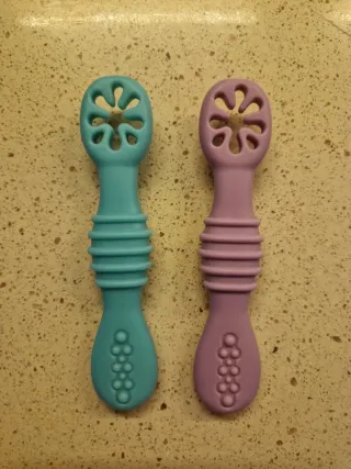 2 Pre-cucharas de silicona para bebé