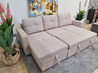 Sofá cama chaise longue con arcón