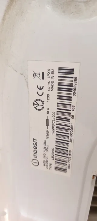 Motor lavadora Welling Indesit IWD7125