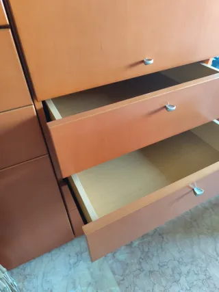 Mueble salón comedor madera color cerezo