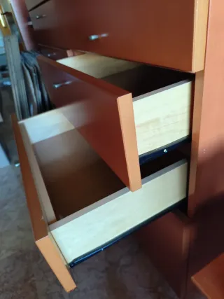 Mueble salón comedor madera color cerezo