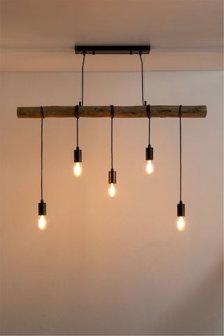 Lámpara Colgante Madera y Metal SKLUM