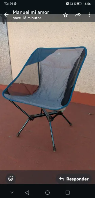 Due sedie pieghevoli da campeggio Decathlon