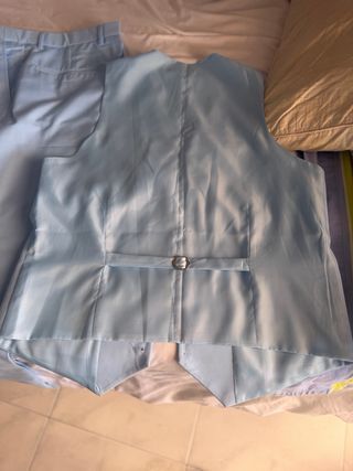 Traje 3 Piezas Azul Shein Hombre