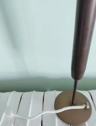 Lampada a olio candela ottone vintage