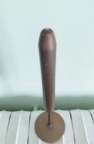 Lampada a olio candela ottone vintage