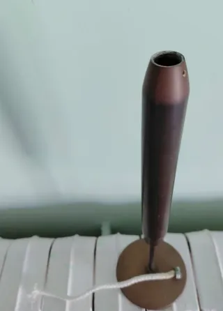 Lampada a olio candela ottone vintage