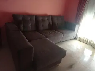 Sofá Chaiselongue Gris Tela