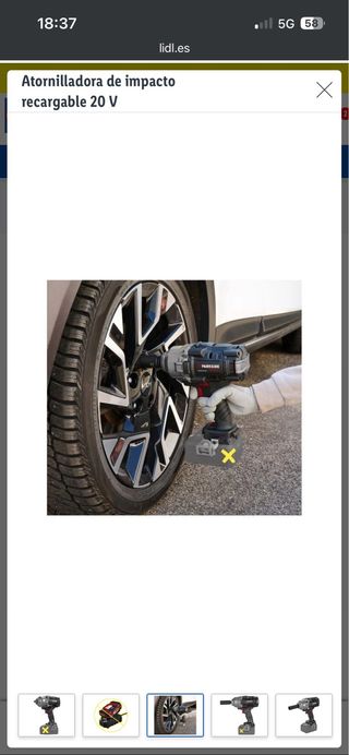 Atornilladora de impacto recargable 20V