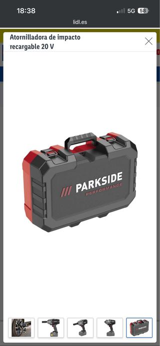 Atornilladora de impacto recargable 20V