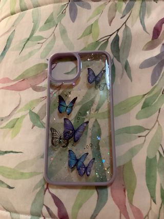 Cover iPhone 13 Farfalle Viola