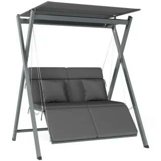 Columpio Jardín 2 Plazas Convertible Cama