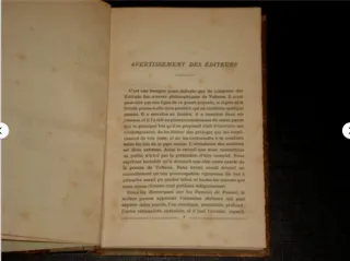 libro antico Voltaire philosophie volume rilegato