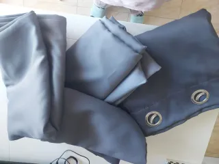 Cortinas opacas grises (4 unidades)