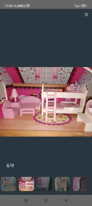 Casa de muñecas de madera