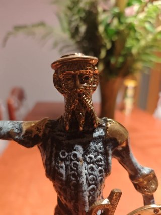 Figuras Don Quijote y Sancho Panza de bronce
