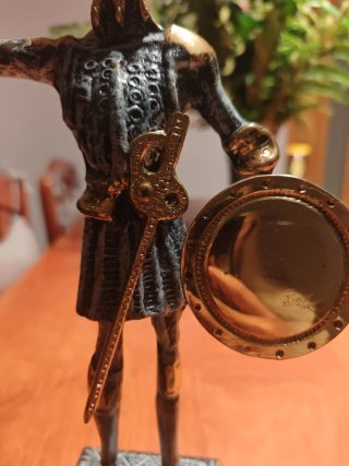 Figuras Don Quijote y Sancho Panza de bronce
