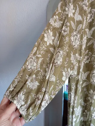 Vestido verde estampado floral