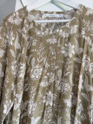 Vestido verde estampado floral