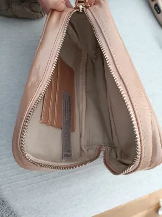 Bolso de mano Uterqüe color nude