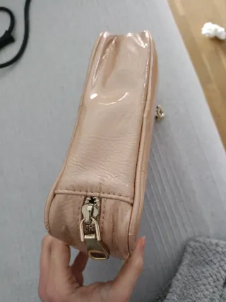 Bolso de mano Uterqüe color nude