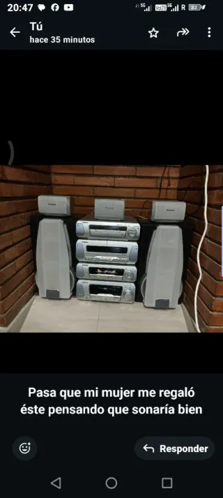 Equipo de sonido Technics plata