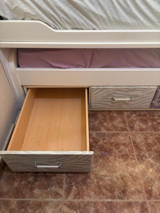 Cama nido 90cm con 4 cajones