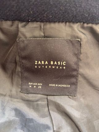 Abrigo Zara Azul Marino. TallaM.  Esta como nuevo