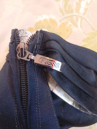 Sandali Guess raso nero fiocco caviglia 39