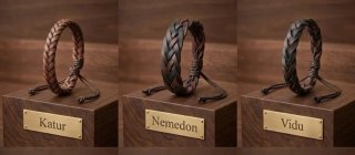 Pulseras Piel Trenzada Amuleto Raíz