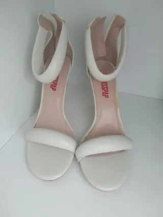 Sandalias MissPap tacón blanco talla 39