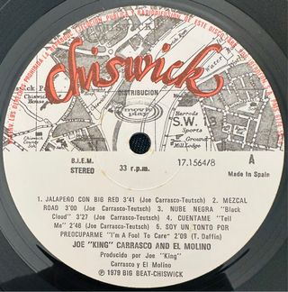 JOE KING CARRASCO VINILO LP ROCK ROL MEXICANO 1978