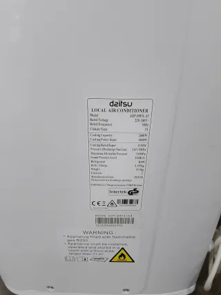 Aire Acondicionado Portátil Daitsu Blanco