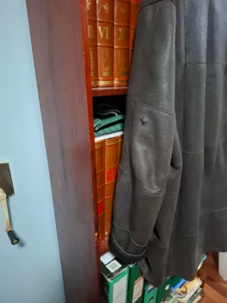 Chaqueta de piel tres cuartos hombre