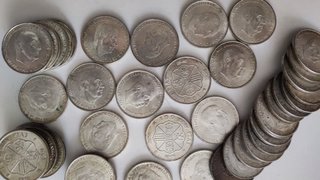 Monedas de plata de 100 pesetas (pacos)