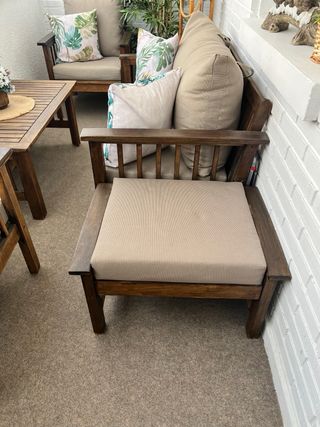 Conjunto Muebles Jardín Madera