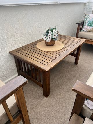Conjunto Muebles Jardín Madera